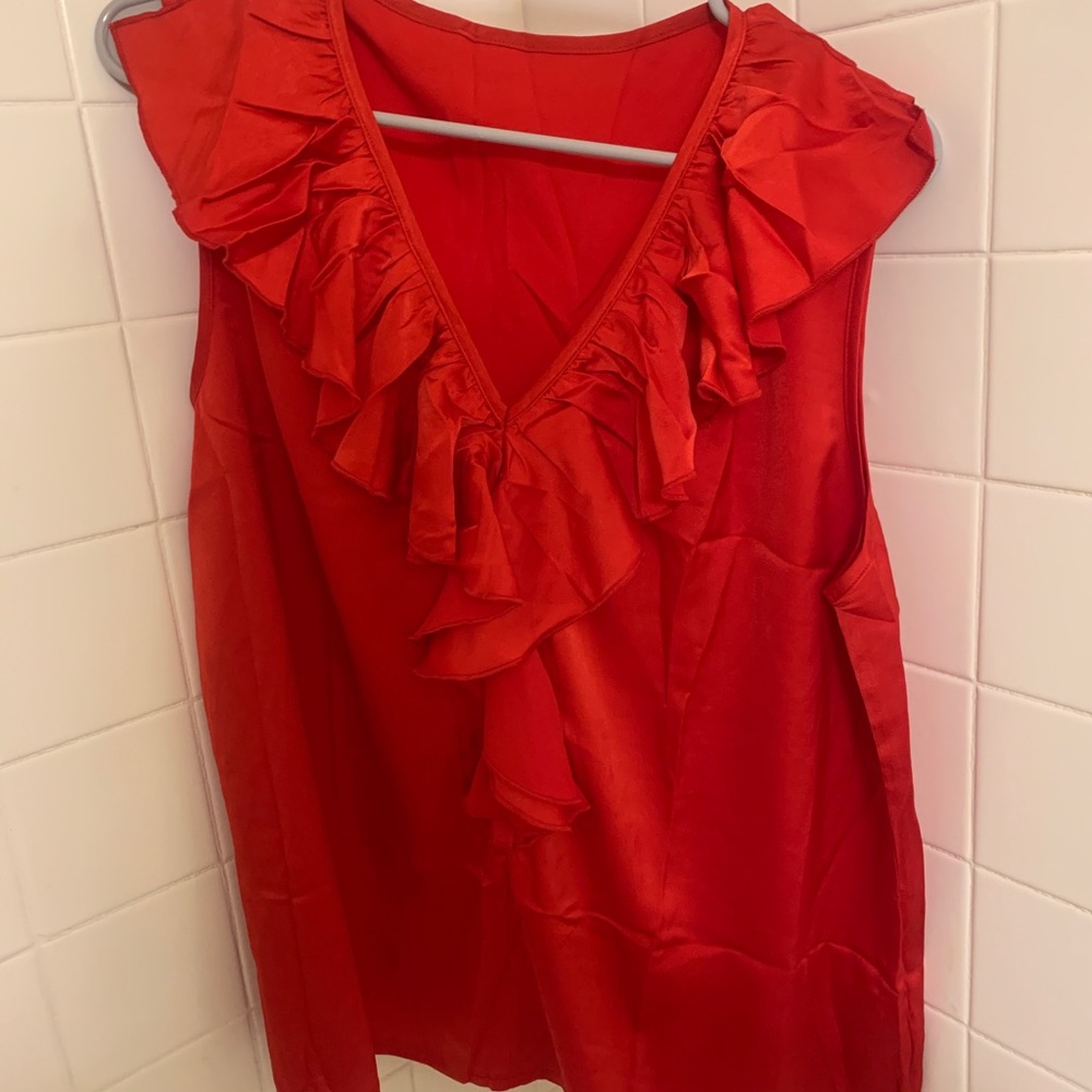 Silky red top